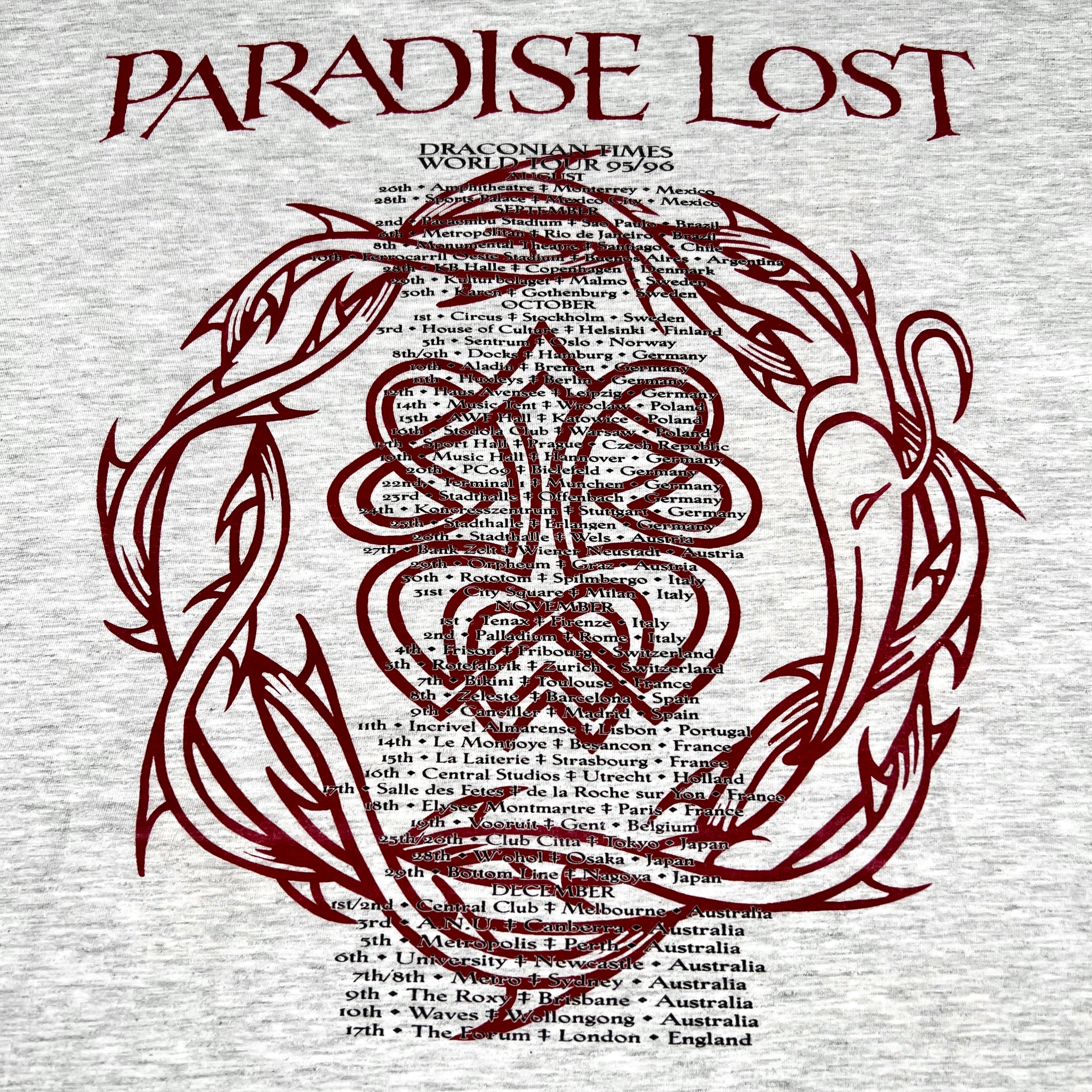 PARADISE LOST | ‘Draconian Times World Tour’ | 1995 | XL