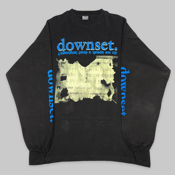 トップス downset do we speak the dead languag XL DOWNSET | 'Do We Speak a Dead Language?' | 90s | XL – Unusual